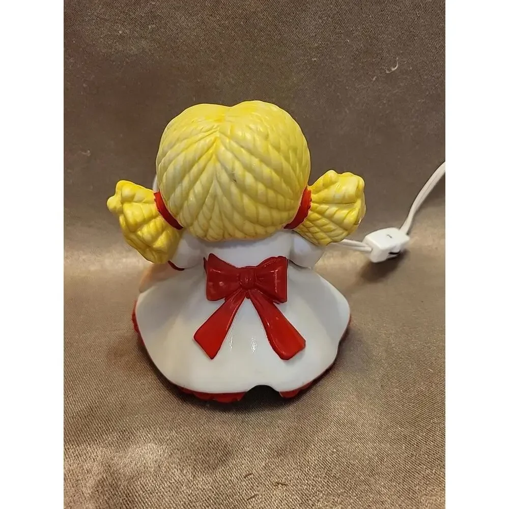 1985 Ebeling Reuss Ceramic Baby Doll Night Light Nursery Bedtime 5
